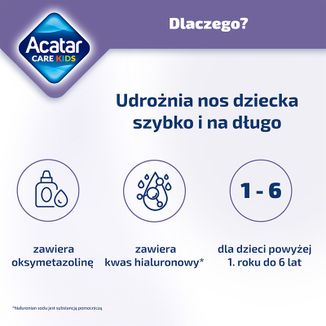 Acatar Care Kids 0,25 mg/ml, aerozol do nosa dla dzieci 1-6 lat, roztwór, 15 ml - 3 - zdjęcie produktu