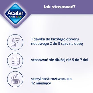 Acatar Care Kids 0,25 mg/ml, aerozol do nosa dla dzieci 1-6 lat, roztwór, 15 ml - 5 - zdjęcie produktu