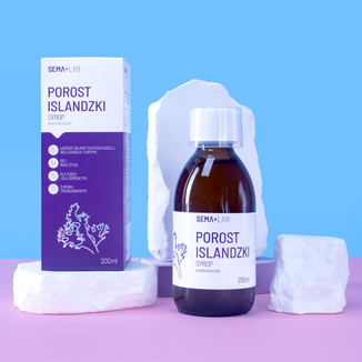 SEMA Lab Porost Islandzki, syrop dla dzieci od 1 roku i dorosłych, smak truskawkowy, 200 ml - 2 - zdjęcie produktu