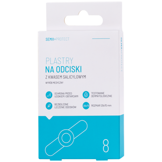SEMA Protect, plastry na odciski z kwasem salicylowym, 8 sztuk - zdjęcie produktu