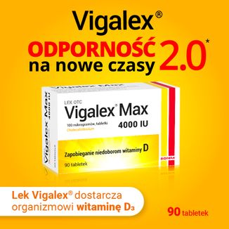 Vigalex Max 4000 IU, 90 tabletek USZKODZONE OPAKOWANIE - 2 - zdjęcie produktu