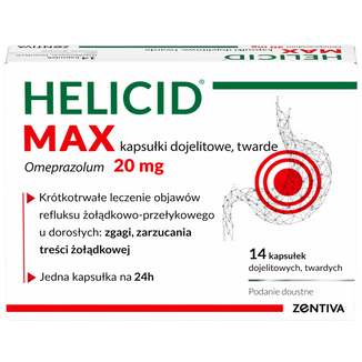 Helicid Max 20 mg, 14 kapsułek - zdjęcie produktu