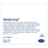 Medicomp, kompresy niejałowe, włókninowe, 4-warstwowe, 30 g/m2, 10 cm x 10 cm, 100 sztuk - miniaturka zdjęcia produktu