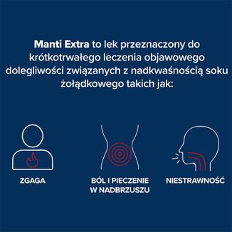 Manti Extra 10 mg + 165 mg + 800 mg, 12 tabletek do rozgryzania i żucia - 2 - zdjęcie produktu