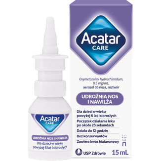 Acatar Care 0,5 mg/ml, aerozol do nosa, roztwór, 15 ml USZKODZONE OPAKOWANIE - zdjęcie produktu