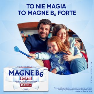 Magne B6 Forte 100 mg + 10 mg, 100 tabletek powlekanych - 2 - zdjęcie produktu