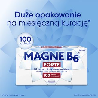 Magne B6 Forte 100 mg + 10 mg, 100 tabletek powlekanych - 6 - zdjęcie produktu
