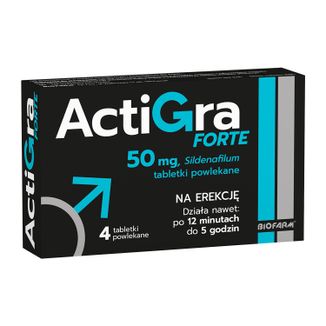 Actigra Forte 50 mg, 4 tabletki powlekane - zdjęcie produktu