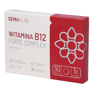 SEMA Lab Witamina B12 Forte Complex, 30 tabletek powlekanych - zdjęcie produktu