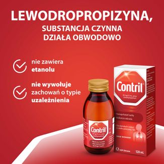 Contril 60 mg/10 ml, syrop dla dorosłych i dzieci powyżej 2 lat, smak wiśniowy, 120 ml - 5 - zdjęcie produktu