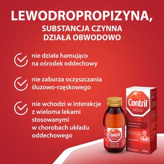 Contril 60 mg/10 ml, syrop dla dorosłych i dzieci powyżej 2 lat, smak wiśniowy, 120 ml - 7 - zdjęcie produktu