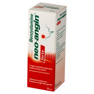Benzydamine neo-angin Forte 3 mg/ml, aerozol do stosowania w jamie ustnej, roztwór, 15 ml - 3 - zdjęcie produktu