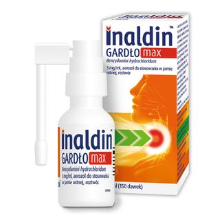 Inaldin Gardło Max 3 mg/ ml, aerozol do stosowania w jamie ustnej, 30 ml KRÓTKA DATA - zdjęcie produktu