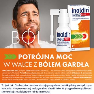 Inaldin Gardło Max 3 mg/ ml, aerozol do stosowania w jamie ustnej, 30 ml - 2 - zdjęcie produktu