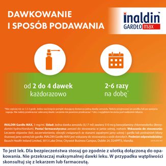 Inaldin Gardło Max 3 mg/ ml, aerozol do stosowania w jamie ustnej, 30 ml - 4 - zdjęcie produktu
