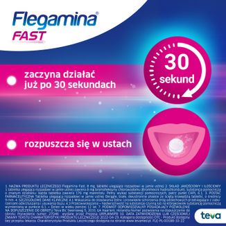 Flegamina Fast 8 mg, 20 tabletek - 5 - zdjęcie produktu