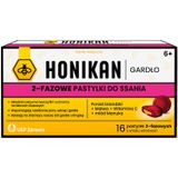 Honikan Gardło, 2-fazowe pastylki do ssania dla dzieci od 6 lat i dorosłych, smak wiśniowy, 16 sztuk - miniaturka zdjęcia produktu