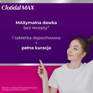 Clotidal Max 500 mg, 1 tabletka dopochwowa - 4 - zdjęcie produktu