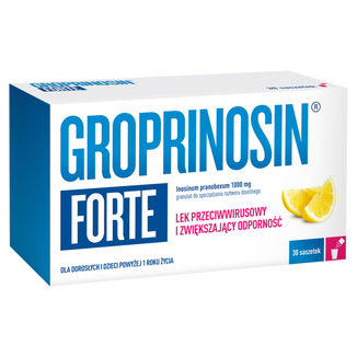 Groprinosin Forte 1000 mg, granulat do sporządzania roztworu doustnego, 30 saszetek - 2 - zdjęcie produktu