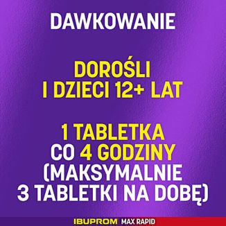 Ibuprom Max Rapid 400 mg, 12 tabletek powlekanych - 4 - zdjęcie produktu
