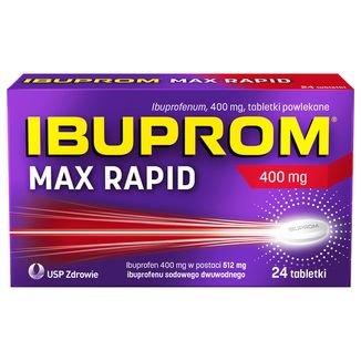 Ibuprom Max Rapid 400 mg, 24 tabletki powlekane KRÓTKA DATA - zdjęcie produktu