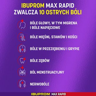 Ibuprom Max Rapid 400 mg, 24 tabletki powlekane - 2 - zdjęcie produktu