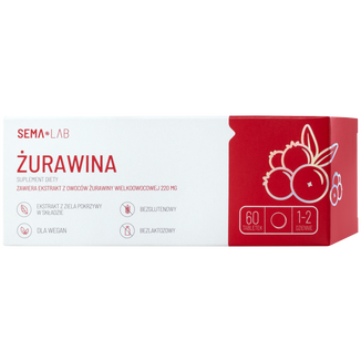 SEMA Lab Żurawina, 60 tabletek - zdjęcie produktu