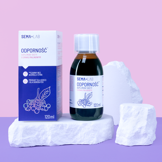 SEMA Lab Odporność, syrop dla dzieci od 3 lat i dorosłych, smak malinowy, 120 ml - 2 - zdjęcie produktu