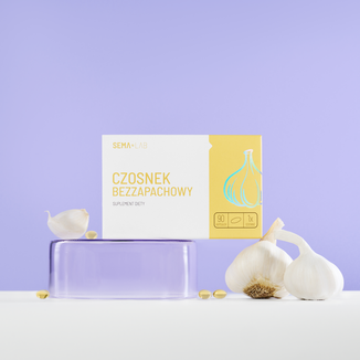 SEMA Lab Czosnek Bezzapachowy, 90 kapsułek USZKODZONE OPAKOWANIE - 2 - zdjęcie produktu