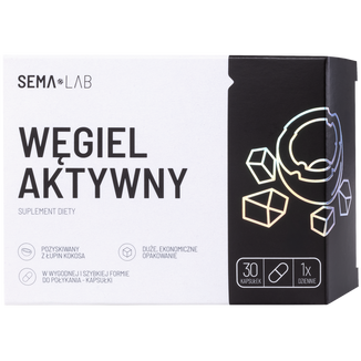 SEMA Lab Węgiel Aktywny, 30 kapsułek KRÓTKA DATA - zdjęcie produktu