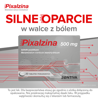 Pixalzina 500 mg, 20 tabletek powlekanych - 2 - zdjęcie produktu