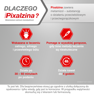 Pixalzina 500 mg, 20 tabletek powlekanych - 3 - zdjęcie produktu