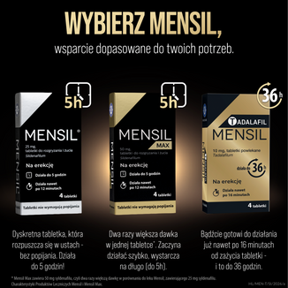 Tadalafil Mensil 10 mg, 2 tabletki powlekane - 4 - zdjęcie produktu