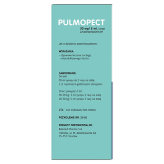 Pulmopect 30 mg/ 5 ml, syrop, 200 ml - 3 - zdjęcie produktu