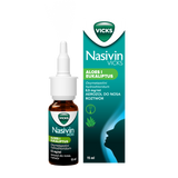 Nasivin Vicks Sinex Aloes i Eukaliptus 0,5 mg/ml, aerozol do nosa dla dorosłych i dzieci od 6 lat, 15 ml - miniaturka zdjęcia produktu