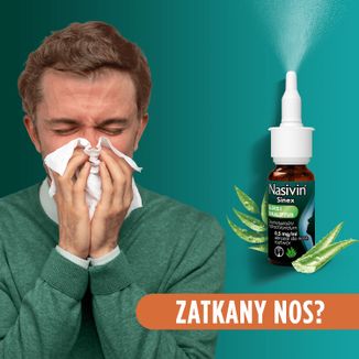 Nasivin Sinex Aloes i Eukaliptus 0,5 mg/ml, aerozol do nosa dla dorosłych i dzieci od 6 lat, 15 ml - 2 - zdjęcie produktu