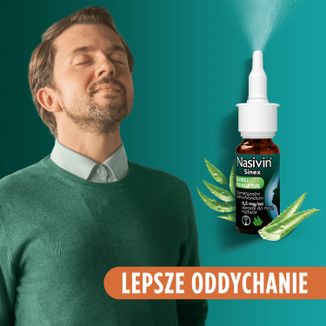 Nasivin Sinex Aloes i Eukaliptus 0,5 mg/ml, aerozol do nosa dla dorosłych i dzieci od 6 lat, 15 ml - 3 - zdjęcie produktu