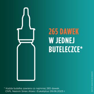 Nasivin Sinex Aloes i Eukaliptus 0,5 mg/ml, aerozol do nosa dla dorosłych i dzieci od 6 lat, 15 ml - 5 - zdjęcie produktu