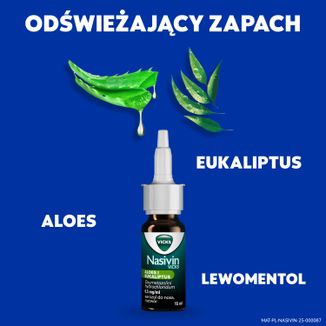 Nasivin Vicks Sinex Aloes i Eukaliptus 0,5 mg/ml, aerozol do nosa dla dorosłych i dzieci od 6 lat, 15 ml - 6 - zdjęcie produktu