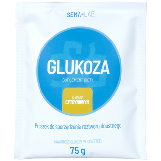 SEMA Lab Glukoza, proszek do sporządzania roztworu doustnego, smak cytrynowy, 75,9 g KRÓTKA DATA - zdjęcie produktu