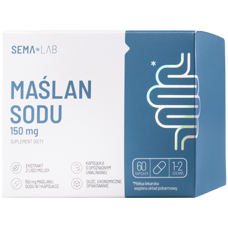 SEMA LAB Maślan Sodu 150 mg, 60 kapsułek o opóźnionym uwalnianiu KRÓTKA DATA - zdjęcie produktu