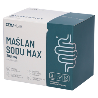 SEMA Lab Maślan Sodu Max 300 mg, 60 kapsułek o opóźnionym uwalnianiu - zdjęcie produktu