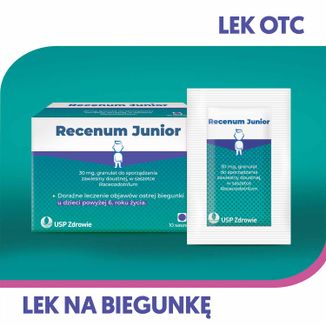 Recenum Junior, 30 mg, granulat do sporządzania zawiesiny doustnej, powyżej 6 lat, 10 saszetek KRÓTKA DATA - 2 - zdjęcie produktu