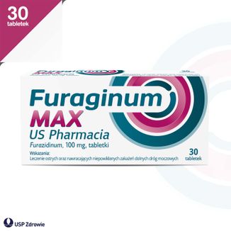 Furaginum Max US Pharmacia 100 mg, 30 tabletek - 2 - zdjęcie produktu