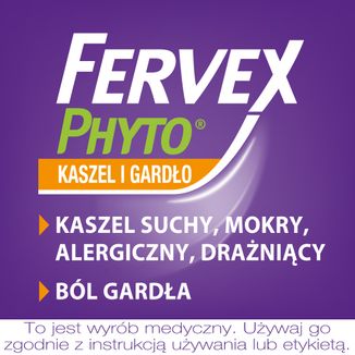 Fervex Phyto Kaszel i Gardło, syrop, 120 ml - 3 - zdjęcie produktu