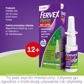 Fervex Phyto Nos i Zatoki, spray do nosa, 15 ml - 5 - zdjęcie produktu