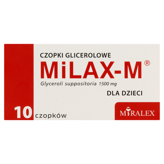 Milax-M 1500 mg, czopki glicerolowe dla dzieci, 10 sztuk - 2 - zdjęcie produktu