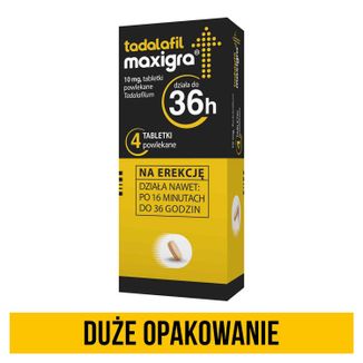 Tadalafil Maxigra 10 mg, 4 tabletki - 3 - zdjęcie produktu