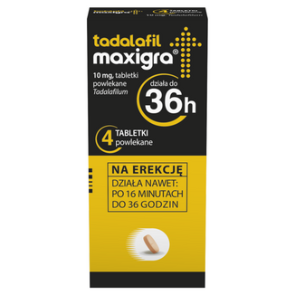 Tadalafil Maxigra 10 mg, 4 tabletki - 2 - zdjęcie produktu