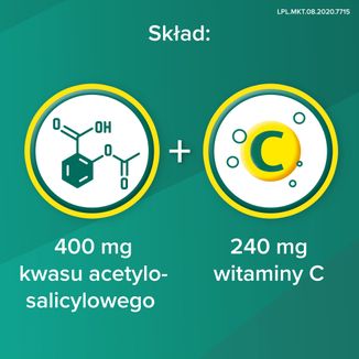 Aspirin C 400 mg + 240 mg, 40 tabletek musujących - 4 - zdjęcie produktu